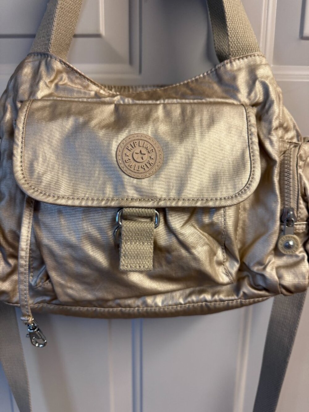 KIPLING FELIX LARGE METALLIC HANDBAG - Picture 3 of 16